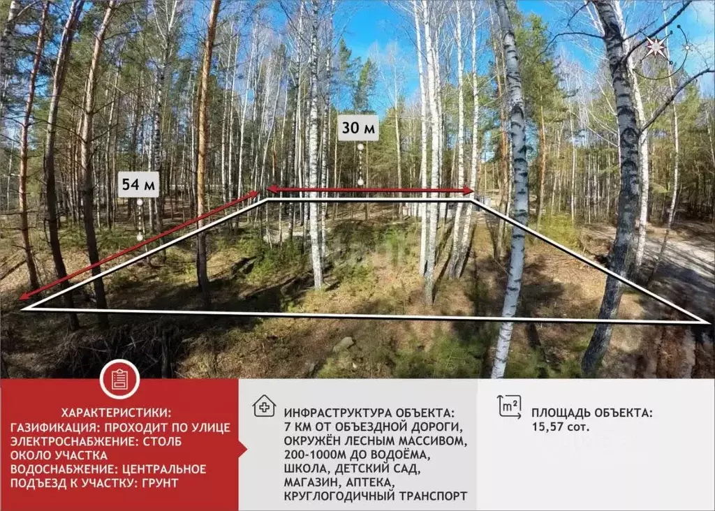 Участок в Тюменская область, Тюменский муниципальный округ, Боровский ... - Фото 1