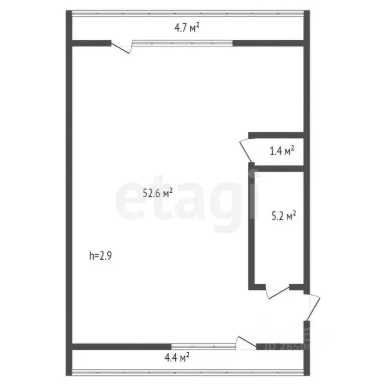 1-к кв. Севастополь ул. Адмирала Фадеева, 18 (60.0 м) - Фото 1