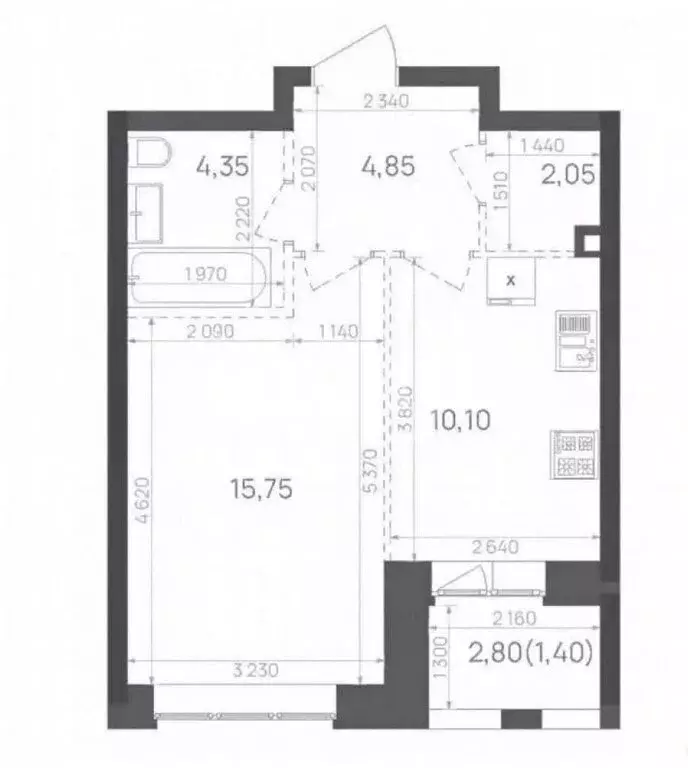 1-комнатная квартира: Казань, Краснококшайская улица, 60 (38.5 м) - Фото 1