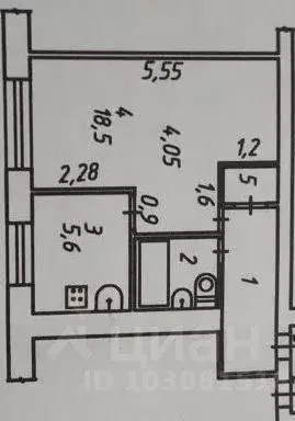 1-к кв. Калужская область, Калуга ул. Платова, 4 (32.0 м) - Фото 2