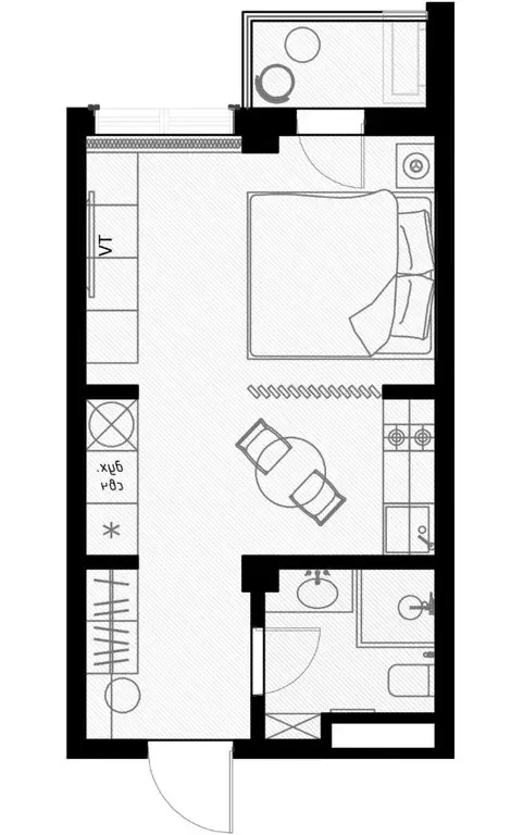 Квартира-студия: Краснодарский край, Сочи, улица Ленина, 290/8к3 (28.7 ... - Фото 1