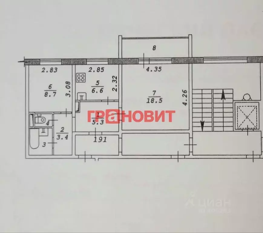 2-к кв. Новосибирская область, Новосибирск ул. В. Высоцкого, 42 (46.1 ... - Фото 1