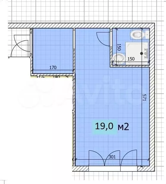 Квартира-студия, 19 м, 1/1 эт. - Фото 0