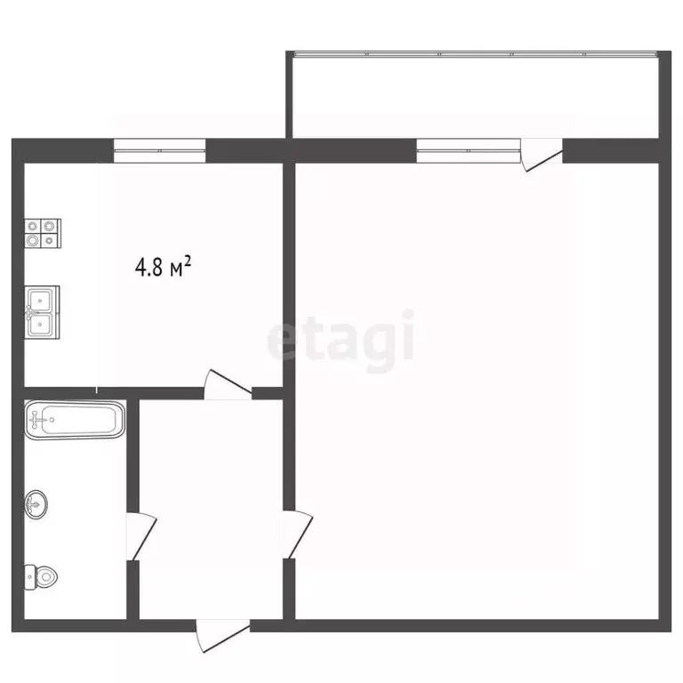 1-к кв. Ростовская область, Ростов-на-Дону ул. Миронова, 12/2 (22.0 м) - Фото 1