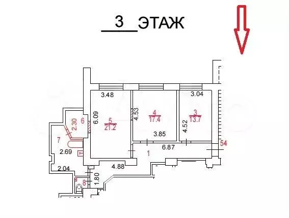 Аукцион: 3-к. квартира, 85,8 м, 3/3 эт. - Фото 0