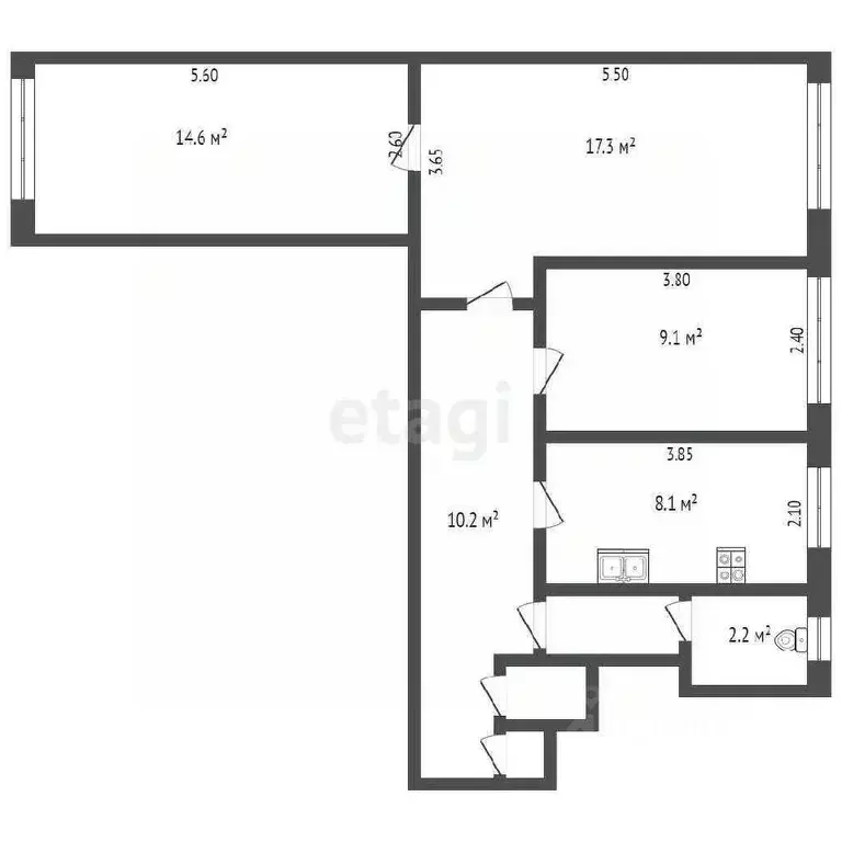 3-к кв. Вологодская область, Вологда Ананьинская ул., 76А (64.6 м) - Фото 0