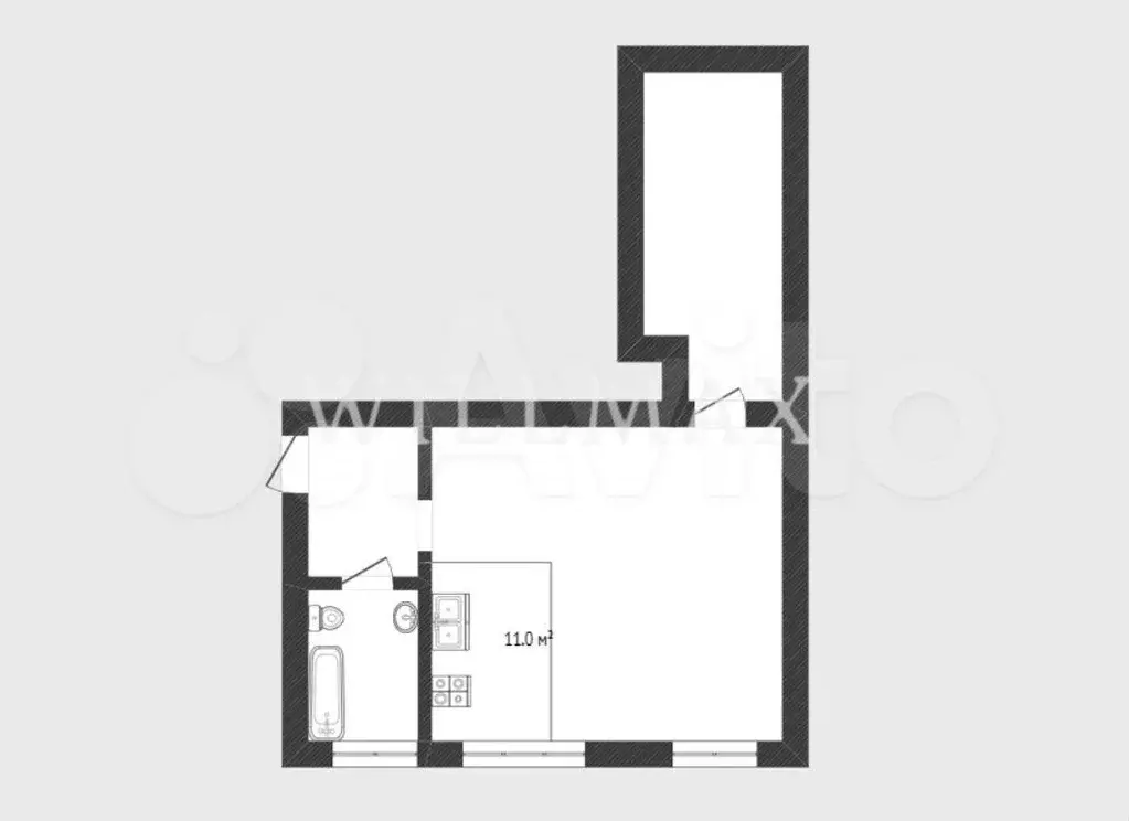 2-к. квартира, 54 м, 3/3 эт. - Фото 0