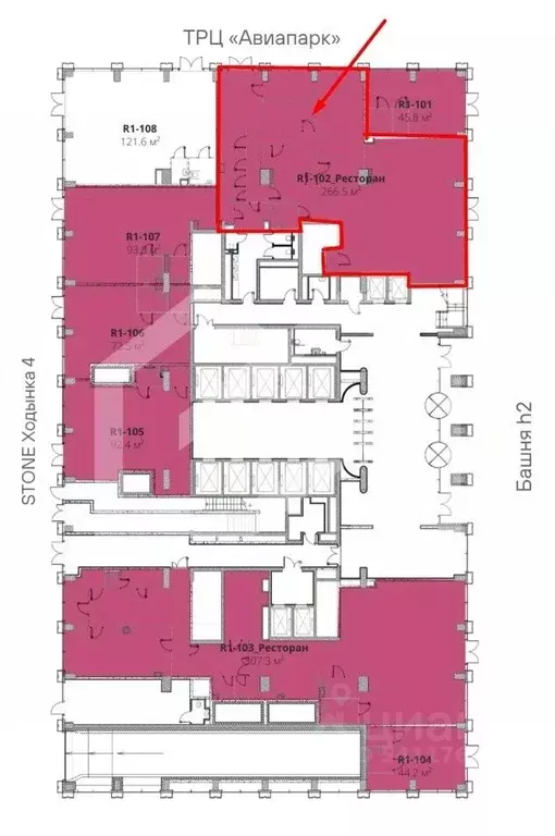 Торговая площадь в Москва Ходынский бул., 6с2 (267 м) - Фото 2