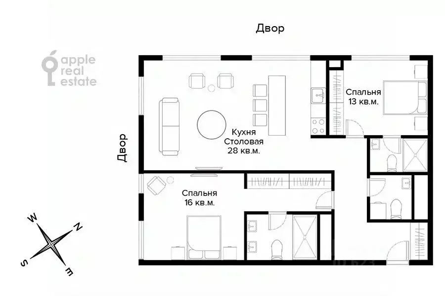 3-к кв. Москва ул. Братьев Фонченко, 1к6 (102.3 м) - Фото 2
