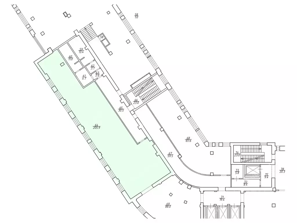 Офис в Санкт-Петербург 24-я Васильевского острова линия, 15/2 (206 м) - Фото 1