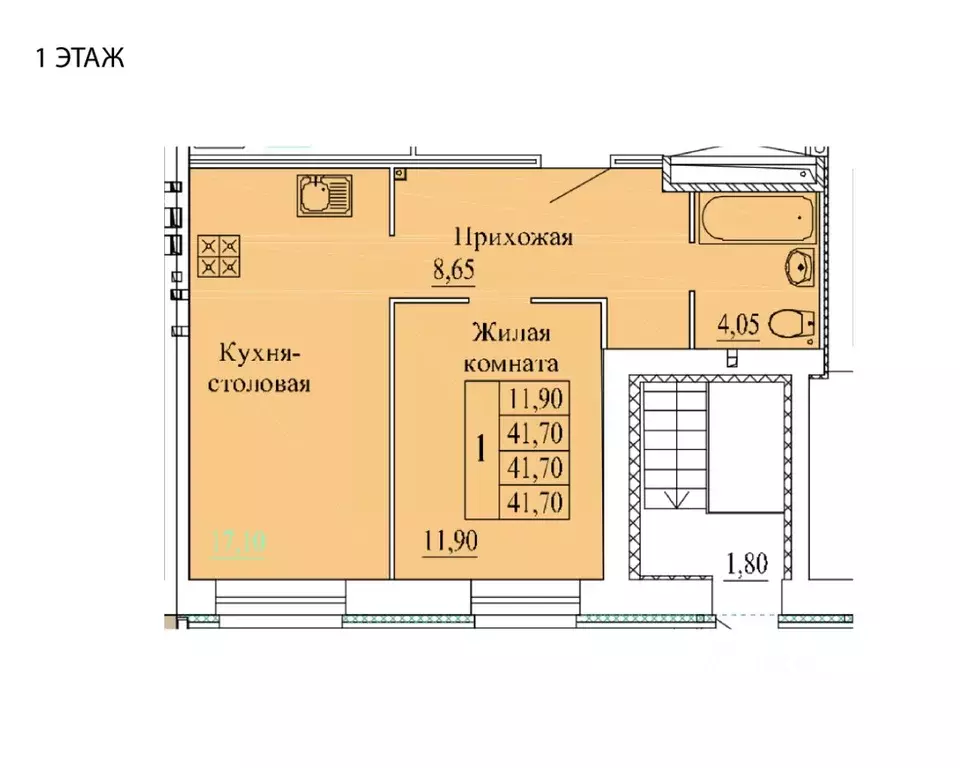 1-к кв. Ивановская область, Иваново Самоцветы мкр, 3 (41.4 м) - Фото 0