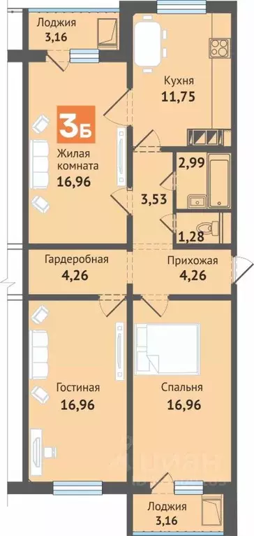 2-к кв. Марий Эл, Медведево городское поселение, Медведево пгт ул. ... - Фото 1