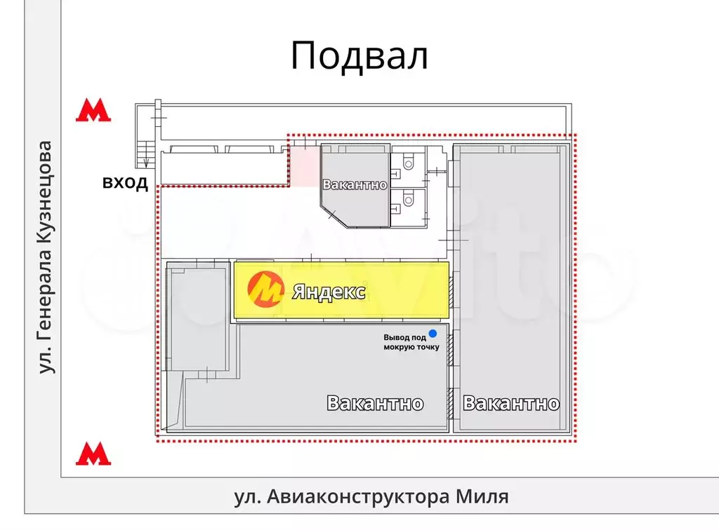 Стрит ритейл 245м на выходе из метро, первая лини - Фото 0