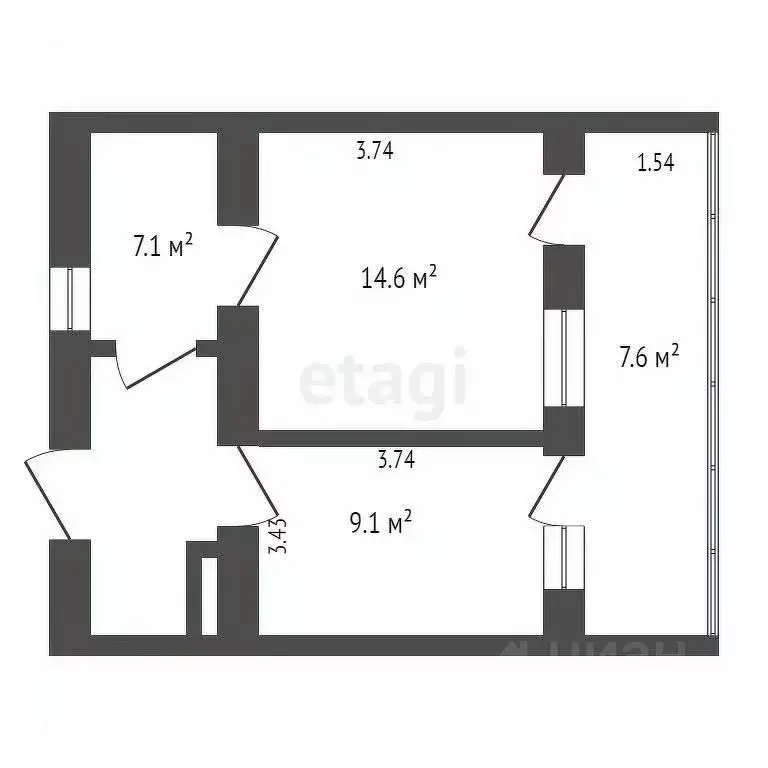 2-к кв. Крым, Ялта ул. Верхне-Слободская, 8 (44.3 м) - Фото 1