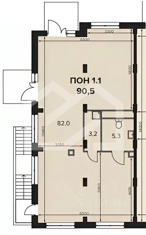 Помещение свободного назначения в Москва Ленинградское ш., 228к5 (91 ... - Фото 2
