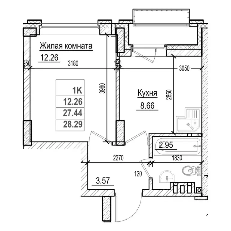 Студия Новосибирская область, Новосибирск Фабричная ул., 65/1 (27.4 м) - Фото 0