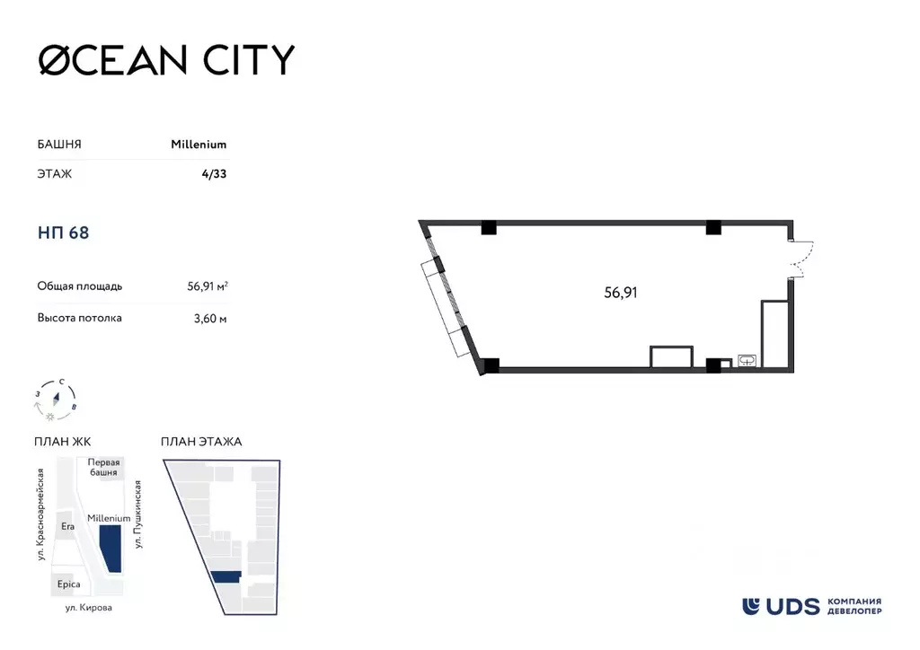 Помещение свободного назначения в Удмуртия, Ижевск Пушкинская ул. (57 ... - Фото 1