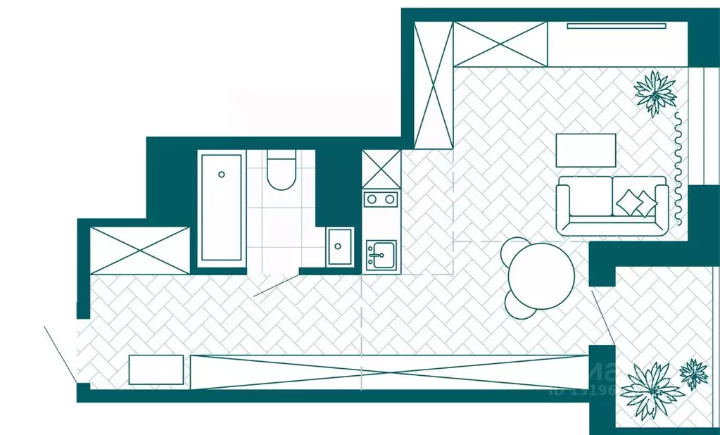 1-к кв. Хабаровский край, Хабаровск Конечный пер., 2В (36.29 м) - Фото 1