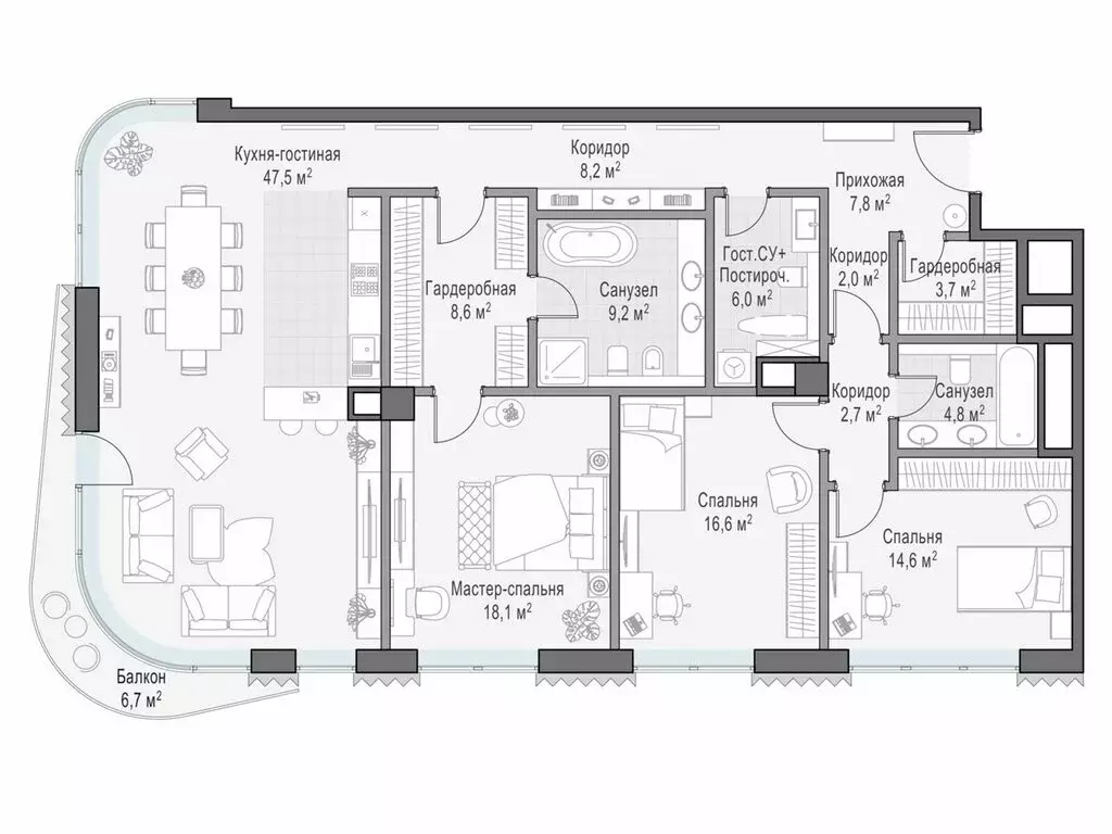 3-комнатная квартира: Москва, Большой Толмачёвский переулок, 5с1 ... - Фото 1