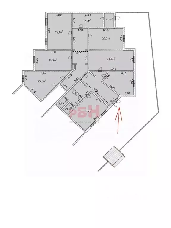 Офис в Тюменская область, Тюмень ул. Мельникайте, 136к1 (264 м) - Фото 2