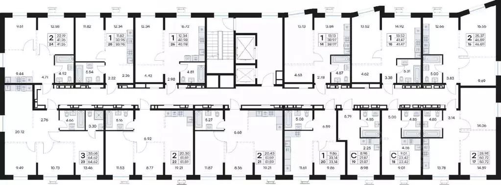 2-к кв. Приморский край, Владивосток Клуб 25 жилой комплекс, 3 (51.59 ... - Фото 2