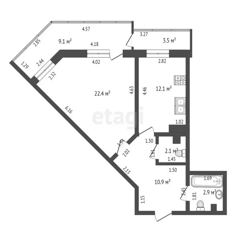 1-комнатная квартира: Анапа, Тираспольский переулок, 1А (63 м) - Фото 1