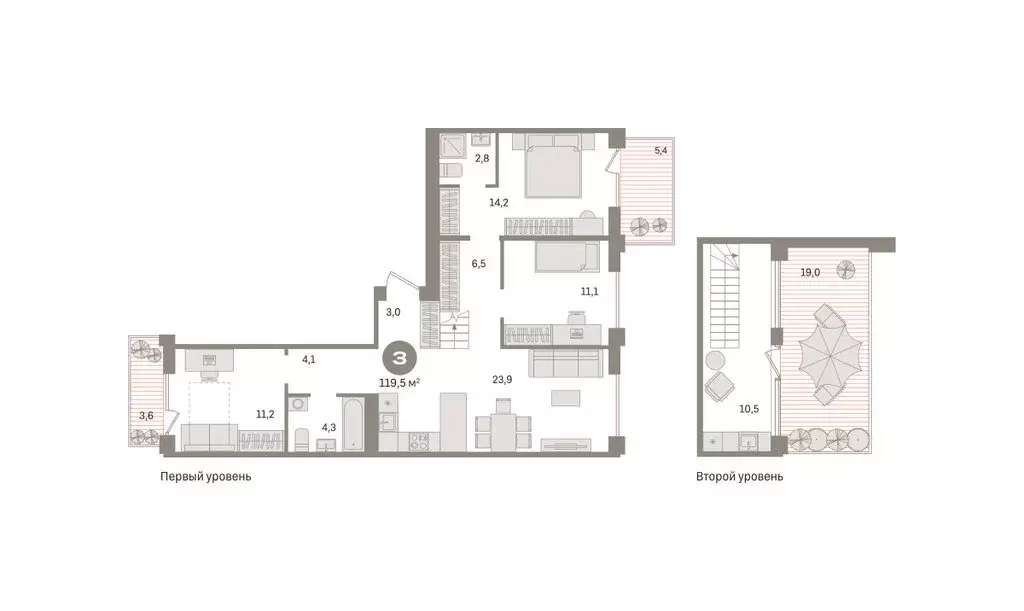 3-комнатная квартира: Новосибирский район, рабочий посёлок Краснообск, ... - Фото 1