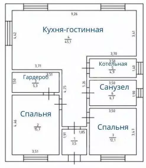 Дом в Хабаровский край, Хабаровский район, с. Сосновка  (95 м) - Фото 2