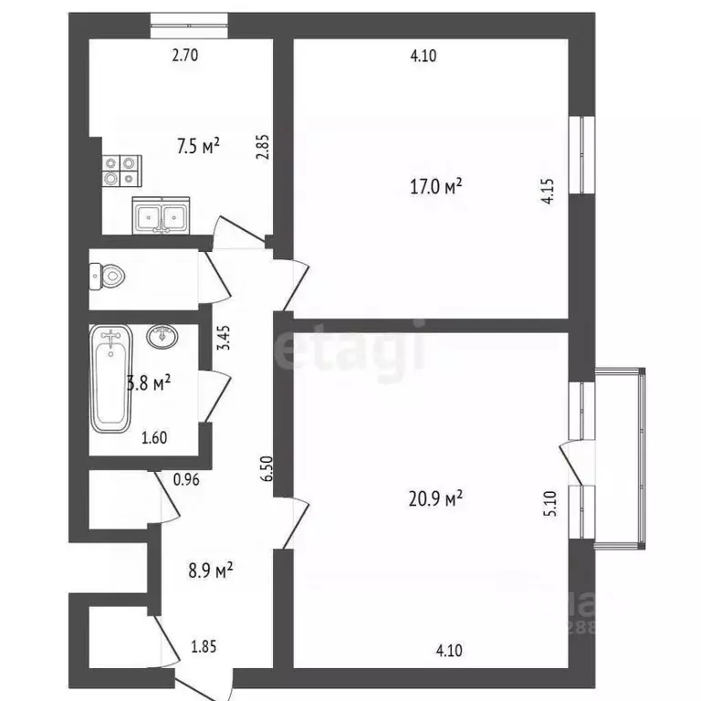 2-к кв. Орловская область, Орел Силикатная ул., 8 (60.5 м) - Фото 1