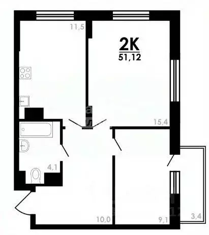 2-к кв. Нижегородская область, Нижний Новгород Коломенская ул., 8к4 ... - Фото 0