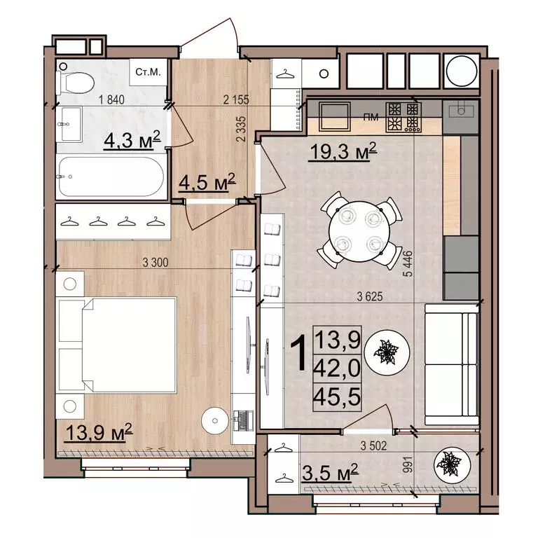 1-комнатная квартира: Рязань, район Кальное, жилой комплекс Еврокласс ... - Фото 1