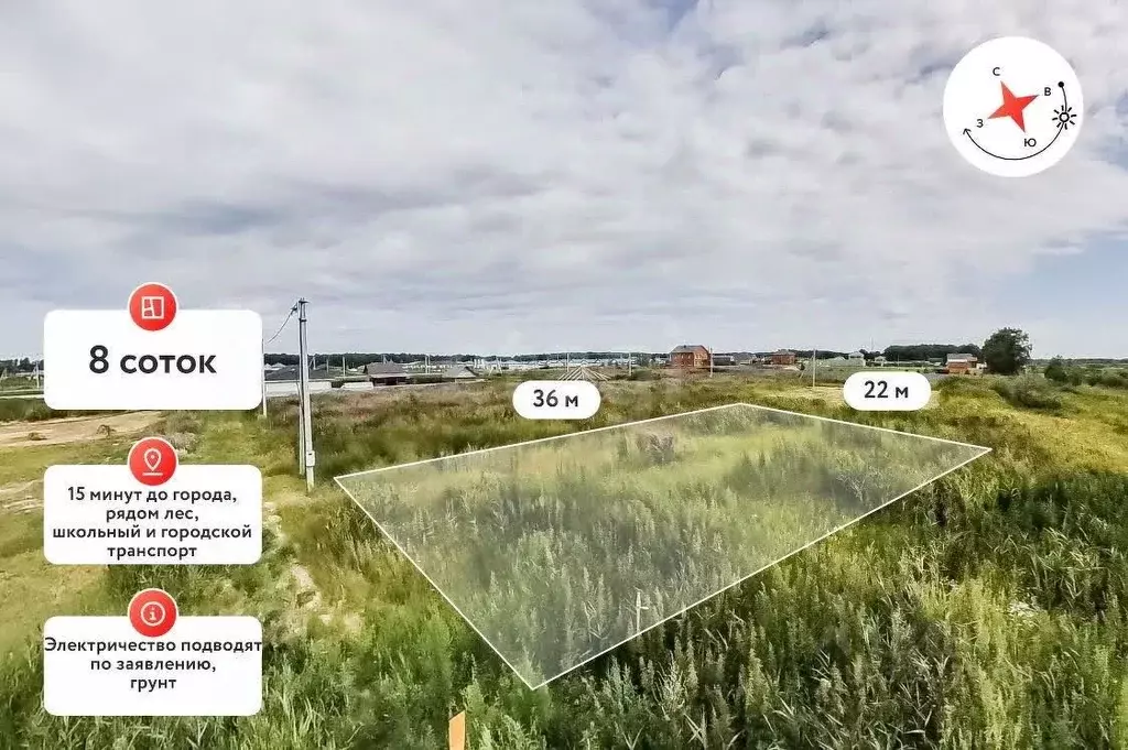 Участок в Тюменская область, Тюменский муниципальный округ, д. ... - Фото 1