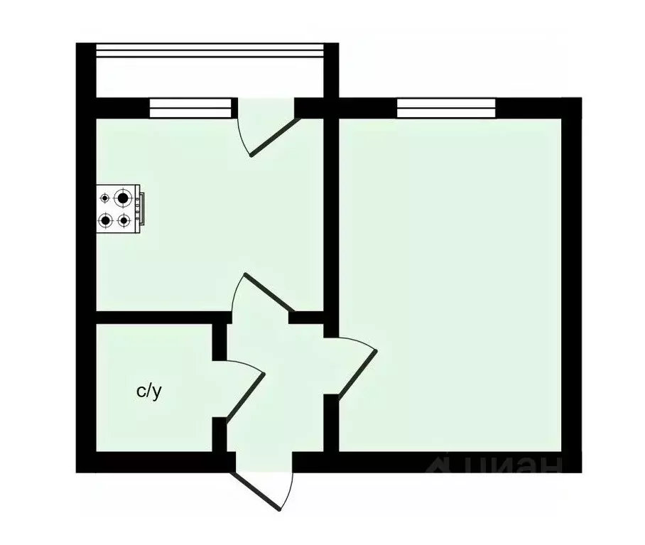 1-к кв. Владимирская область, Владимир ул. Родионовка, 6А (36.12 м) - Фото 1