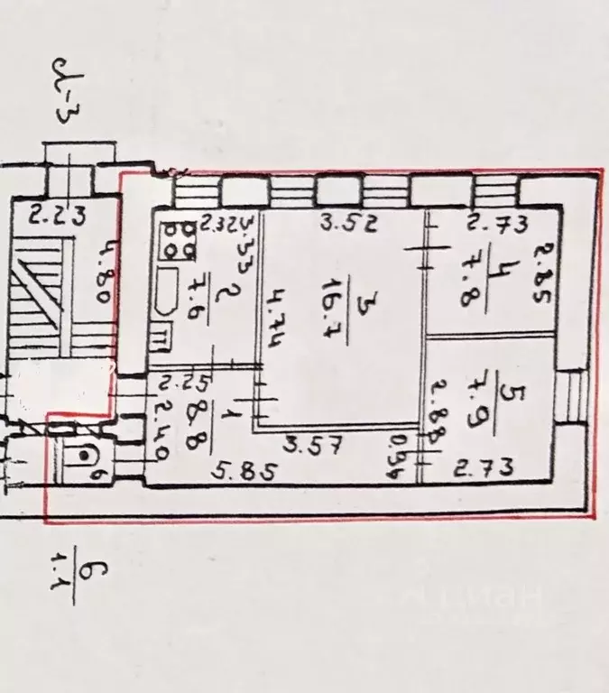 2-к кв. Санкт-Петербург 15-я Васильевского острова линия, 60 (49.9 м) - Фото 2