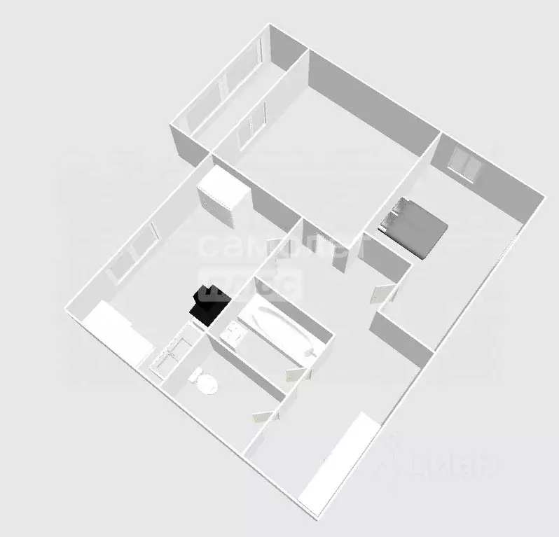 2-к кв. Московская область, Люберцы городской округ, Красково пгт ул. ... - Фото 2