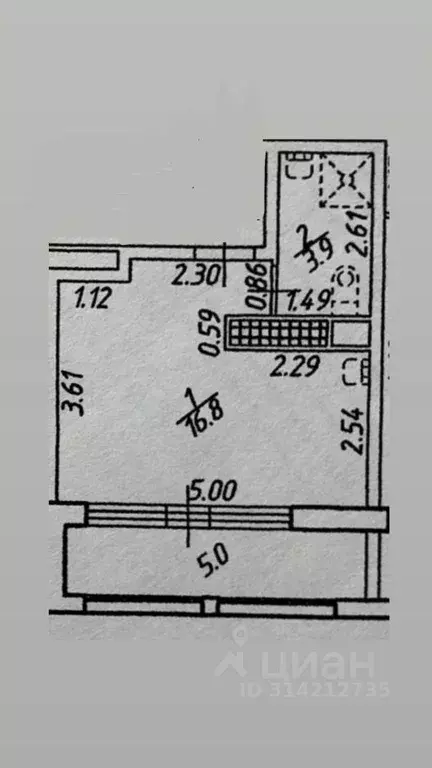 Студия Санкт-Петербург Планерная ул., 95к1 (20.7 м) - Фото 1