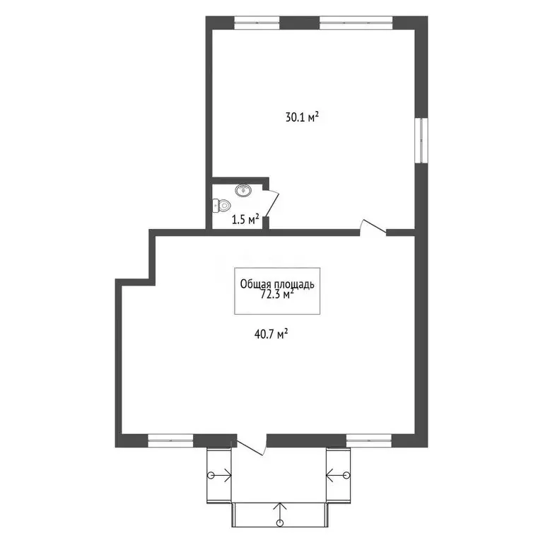 Торговая площадь (72.3 м) - Фото 2