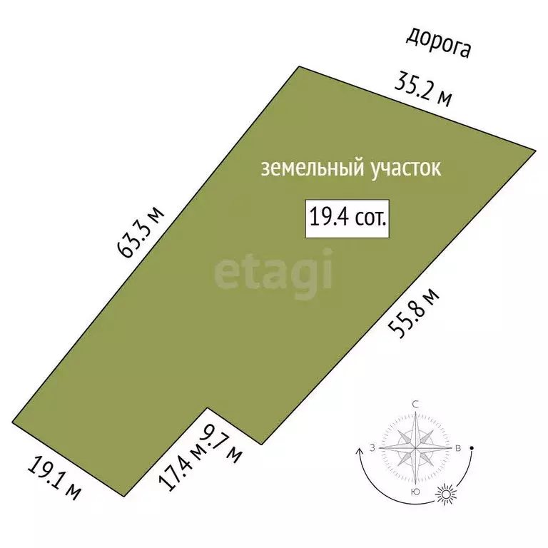 Участок в Усть-Ницинское сельское поселение, деревня Мельничная (19.45 ... - Фото 1