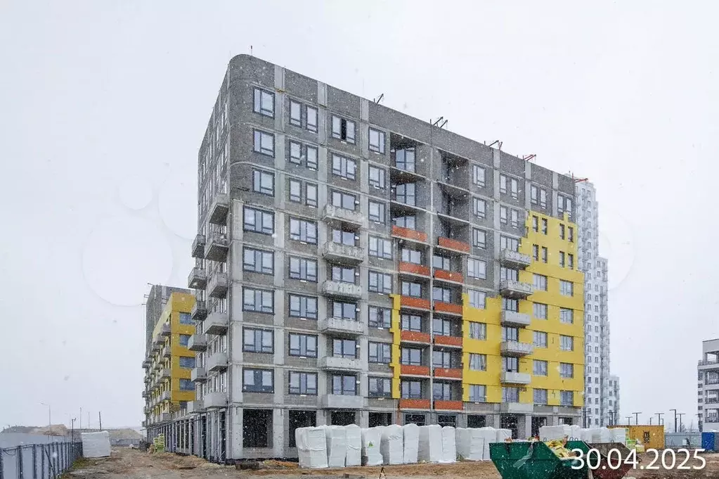 1-к. квартира, 36,4 м, 3/9 эт. - Фото 1