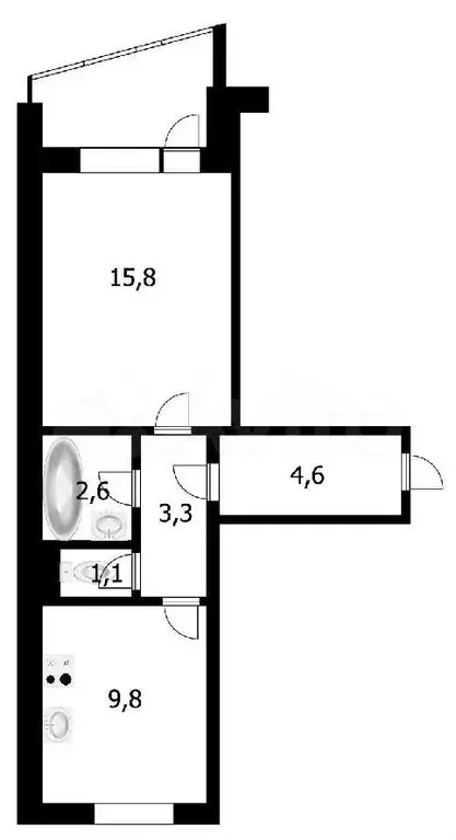 1-к. квартира, 37,8 м, 5/10 эт. - Фото 0