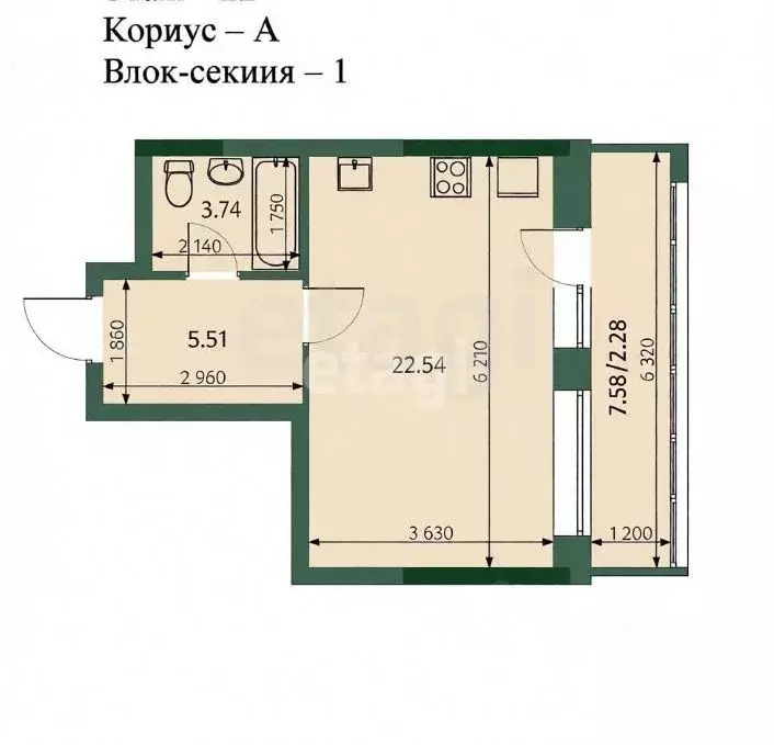 Студия Татарстан, Казань Бухарская ул., 32к3 (31.9 м) - Фото 2