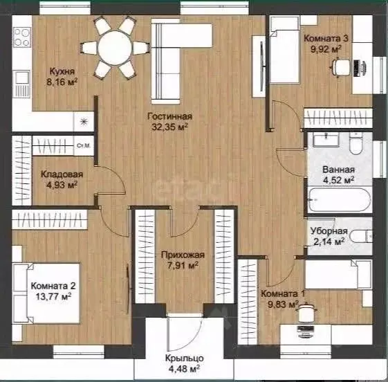 Дом в Тульская область, Тула проезд 4-й Благодатный, 17 (95 м) - Фото 2