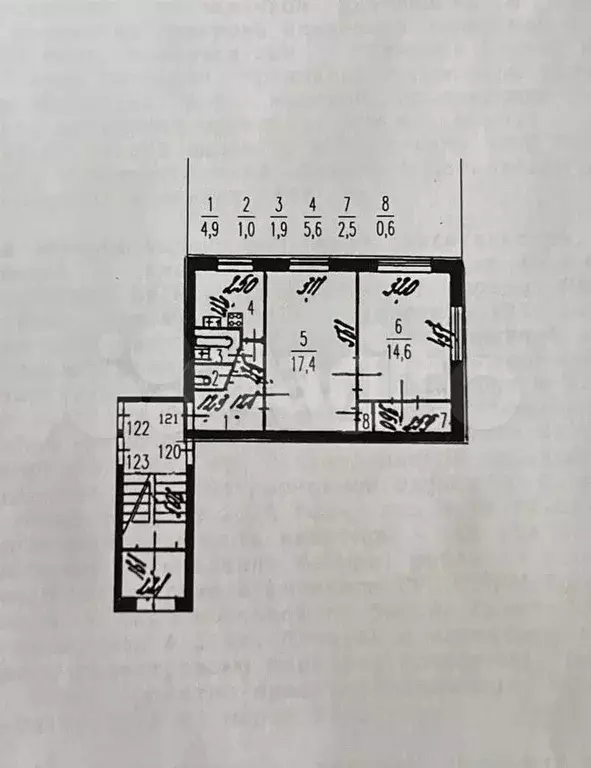 2-к. квартира, 48,5 м, 1/5 эт. - Фото 0