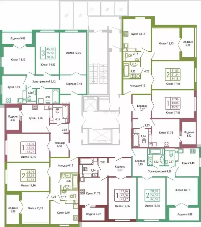 1-к кв. Калужская область, Обнинск ул. Табулевича, 7/2 (45.27 м) - Фото 2