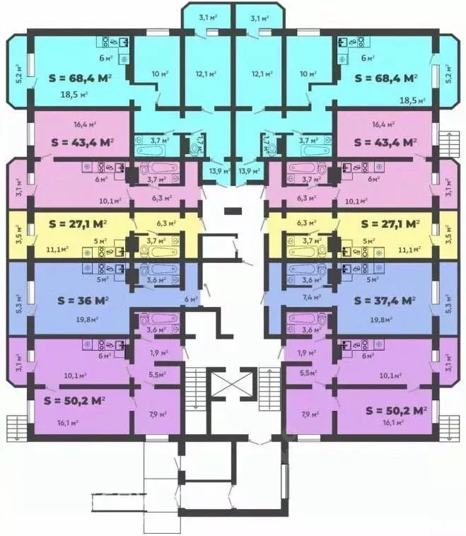 3-к кв. Красноярский край, Минусинск ул. Трегубенко, 65 (68.4 м) - Фото 1