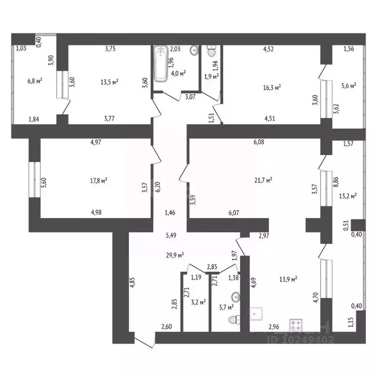 4-к кв. Башкортостан, Уфа Новомостовая ул., 8 (127.0 м) - Фото 0