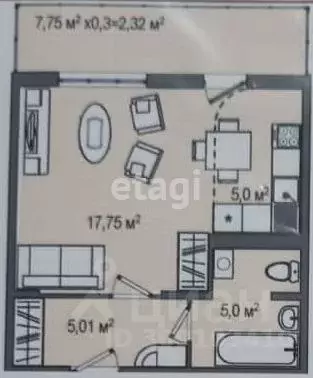 1-к кв. Кемеровская область, Кемерово 55-й мкр, 9 (35.08 м) - Фото 1