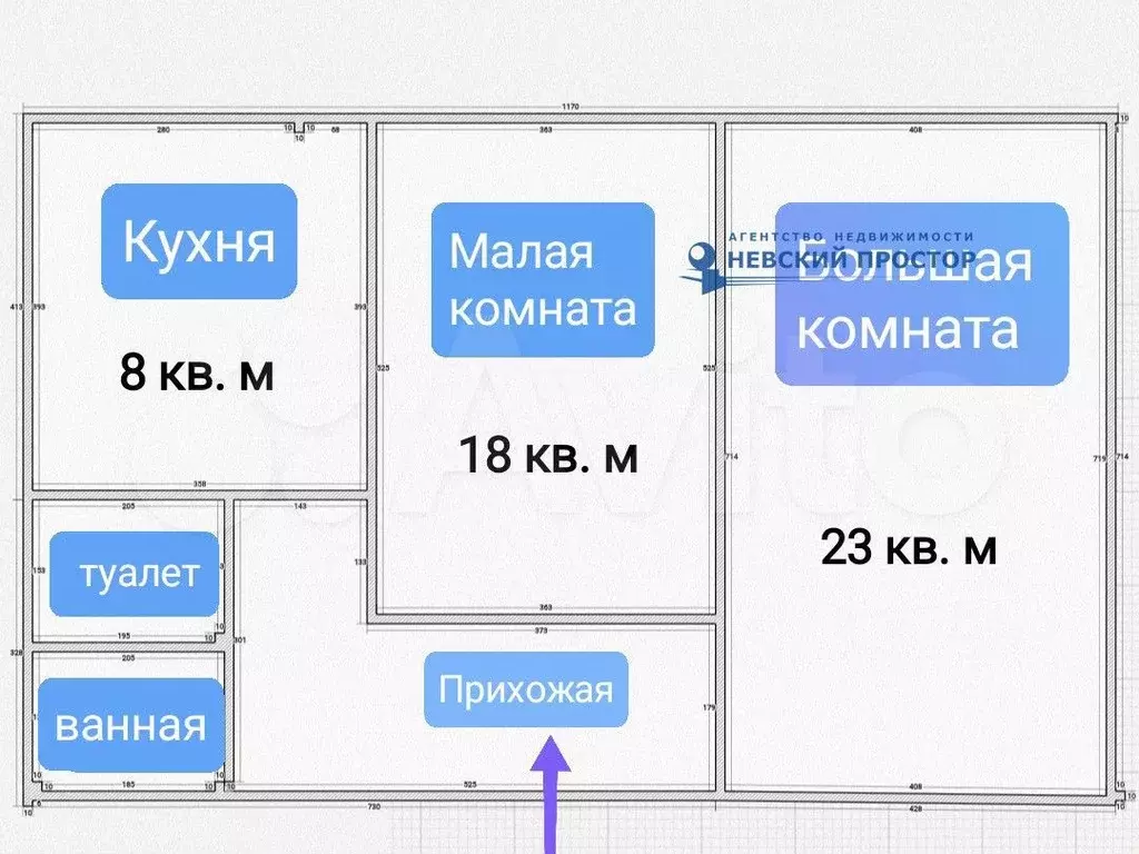 2-к. квартира, 55 м, 3/5 эт. - Фото 0