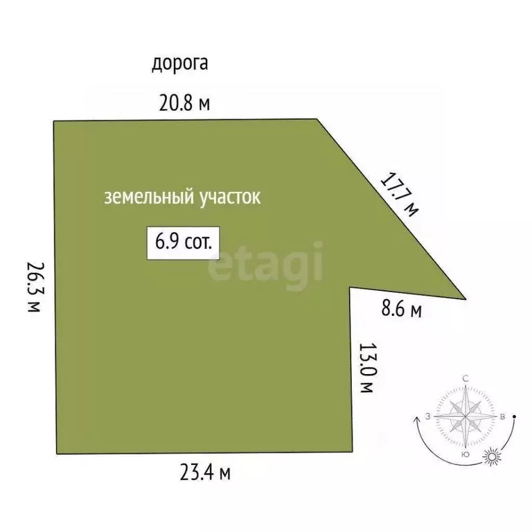 Участок в Тюменская область, Тюменский район, с. Горьковка  (6.88 ... - Фото 1