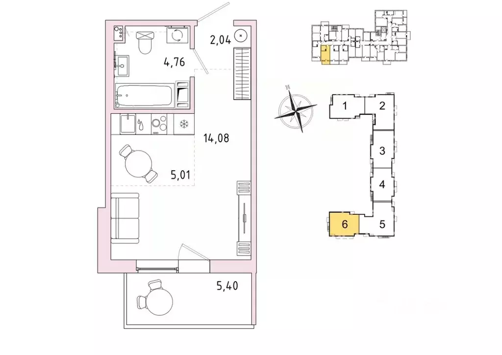 1-к кв. Ленинградская область, Гатчина Въезд мкр,  (27.51 м) - Фото 1